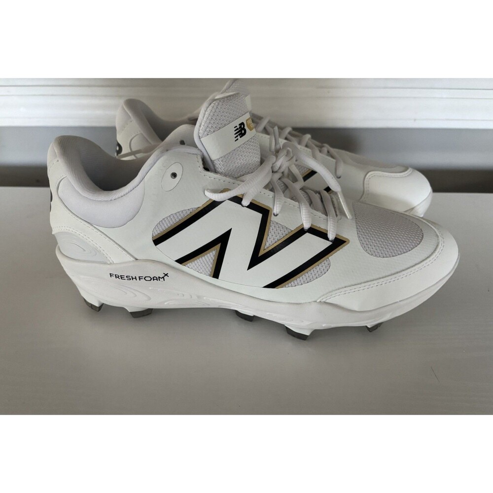 New Balance Fresh Foam X 3000v7 Molded Baseball Cleats White Gold Men's 10.5
